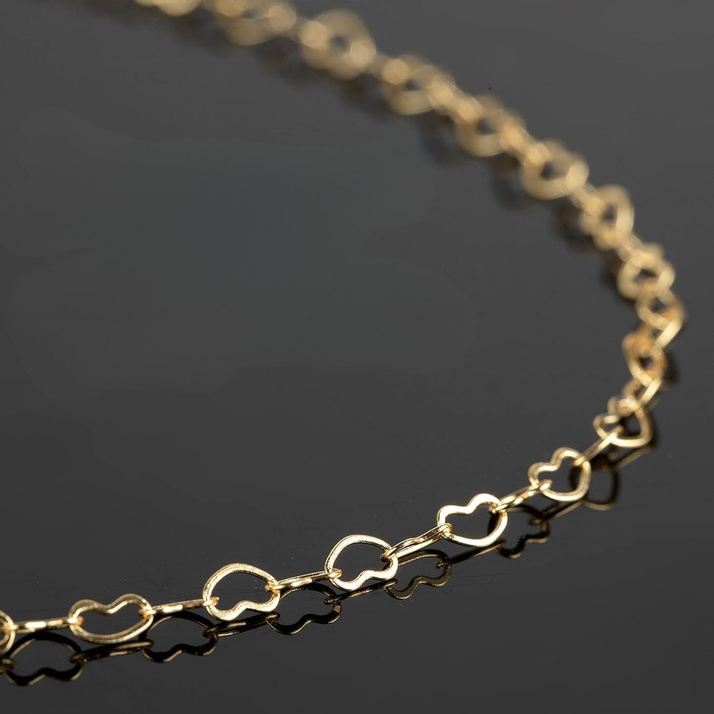 Open Heart Chain – 14K Gold-Filled Permanent Bracelet