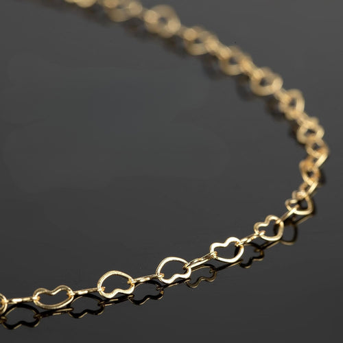 Open Heart Chain – 14K Gold-Filled Permanent Bracelet