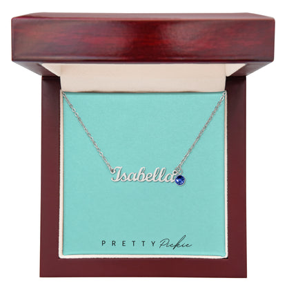 Personalized Name Necklace with Birthstone