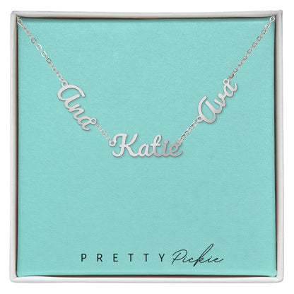 Personalized Multiple Name Necklace – 2 or 3 Names