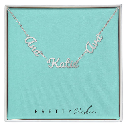 Personalized Multiple Name Necklace – 2 or 3 Names