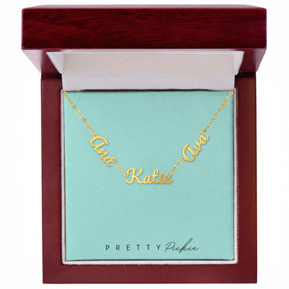 Personalized Multiple Name Necklace – 2 or 3 Names