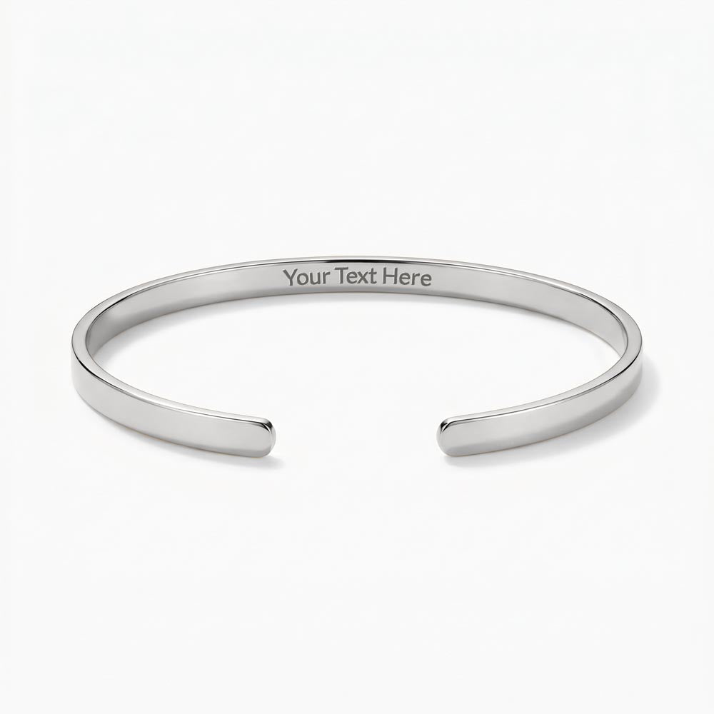 Engraved Cuff Bracelet, Up to 100 Characters