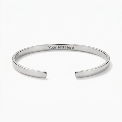 Engraved Cuff Bracelet, Up to 100 Characters