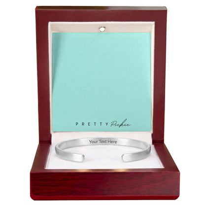 Engraved Cuff Bracelet, Up to 100 Characters