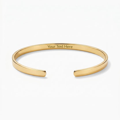 Engraved Cuff Bracelet, Up to 100 Characters