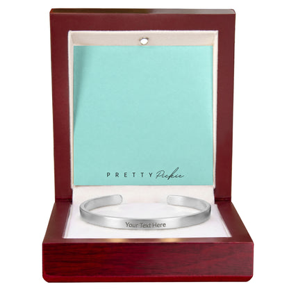 Engraved Cuff Bracelet, Up to 100 Characters