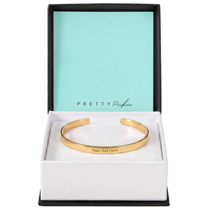 Engraved Cuff Bracelet, Up to 100 Characters