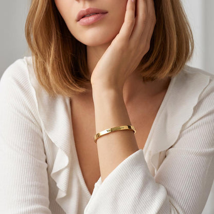 Engraved Cuff Bracelet, Up to 100 Characters