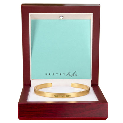 Engraved Cuff Bracelet, Up to 100 Characters