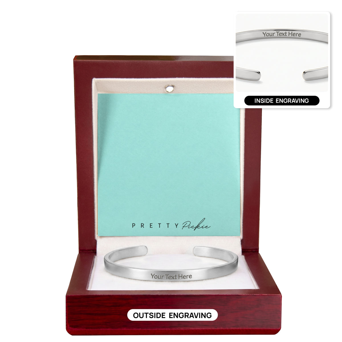 Engraved Cuff Bracelet, Up to 100 Characters