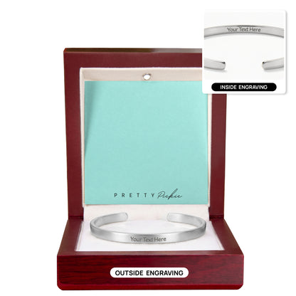 Engraved Cuff Bracelet, Up to 100 Characters