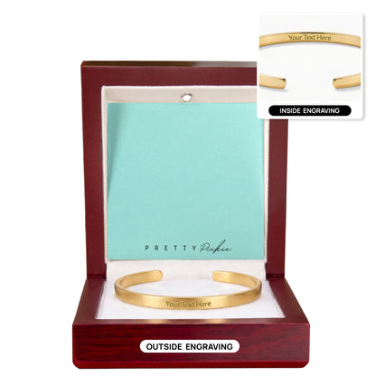 Engraved Cuff Bracelet, Up to 100 Characters