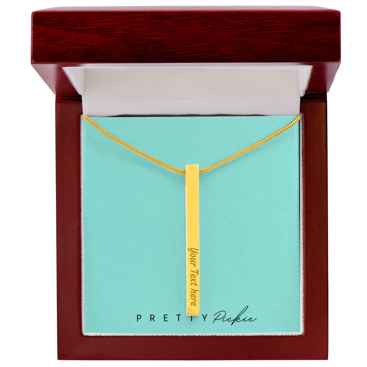 Engraved 4-Sided Bar Necklace
