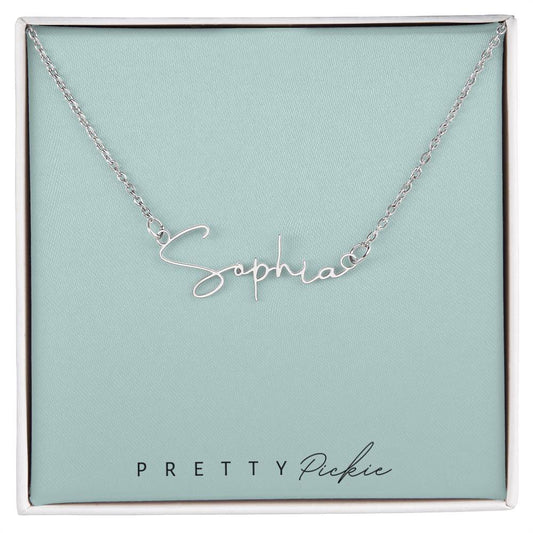 Signature Font Personalized Name Necklace