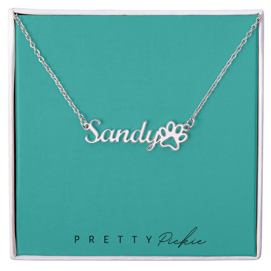 Paws & Letters Name Necklace – Fur-Ever Yours