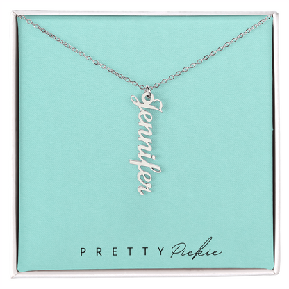 Vertical Name Necklace with 1 to 4 Names