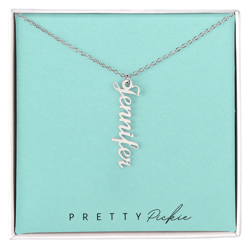 Vertical Name Necklace with 1 to 4 Names