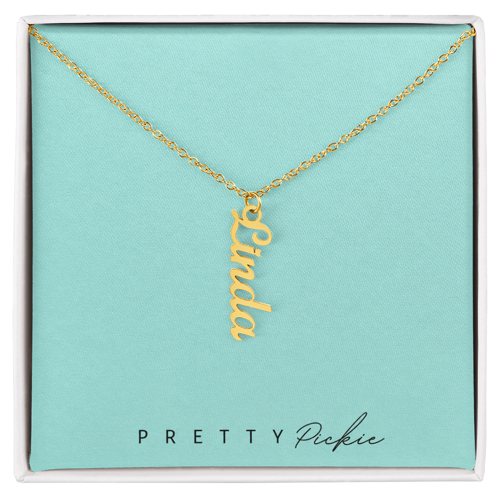 Vertical Name Necklace with 1 to 4 Names