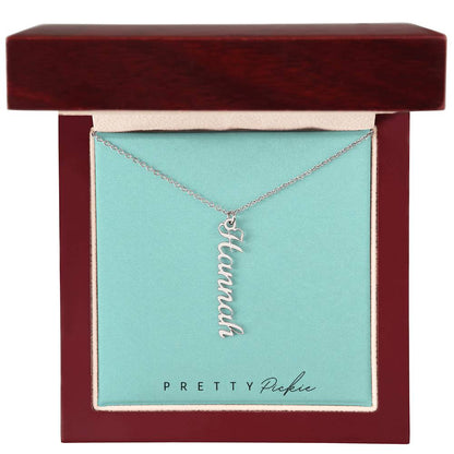 Vertical Name Necklace with 1 to 4 Names