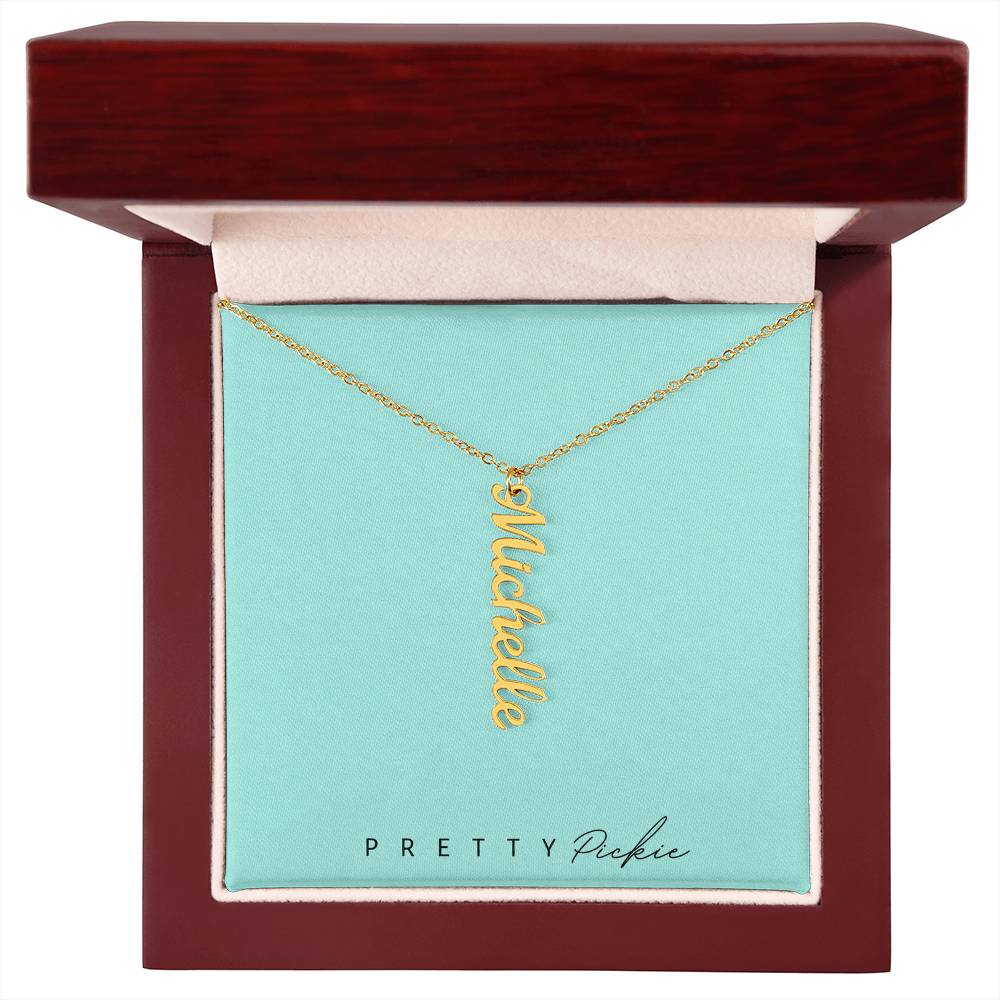 Vertical Name Necklace with 1 to 4 Names