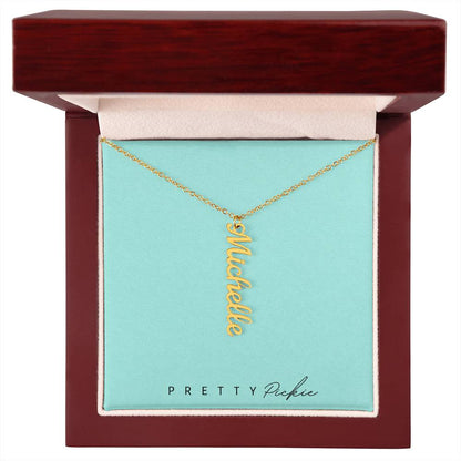 Vertical Name Necklace with 1 to 4 Names