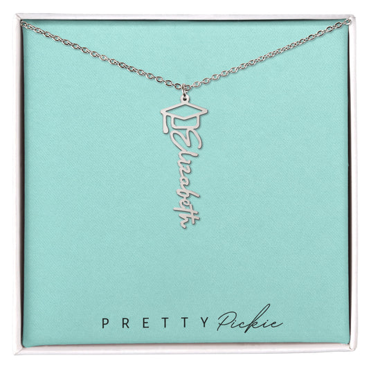 Graduation Name Necklace with Cap