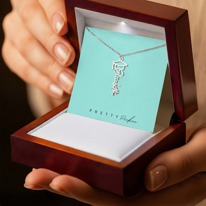 Graduation Name Necklace with Cap