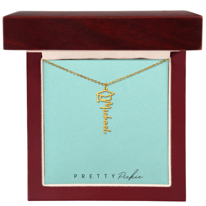 Graduation Name Necklace with Cap