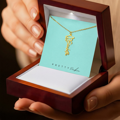 Graduation Name Necklace with Cap