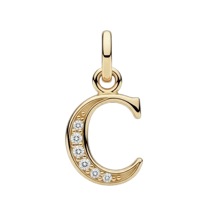 Sparkling Initial Letter Charm