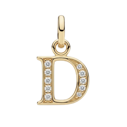 Sparkling Initial Letter Charm