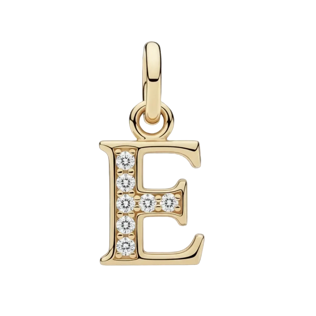 Sparkling Initial Letter Charm