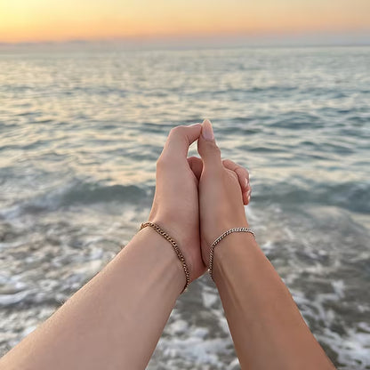 Kit de joyería permanente Forever Link DIY: oro y plata de 18 quilates