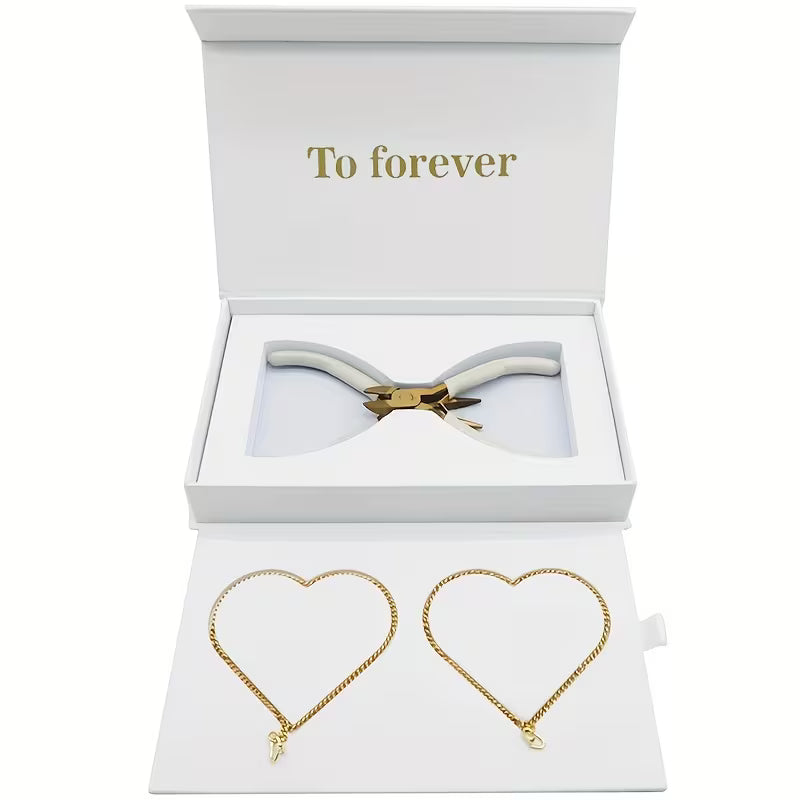 Kit de joyería permanente Forever Link DIY: oro y plata de 18 quilates