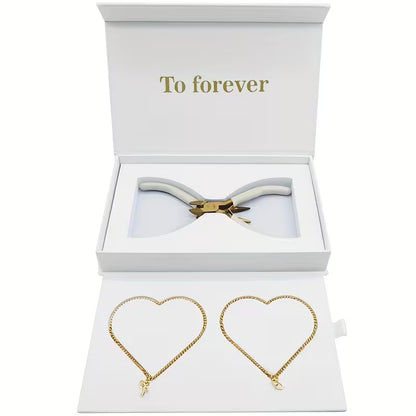 Kit de joyería permanente Forever Link DIY: oro y plata de 18 quilates