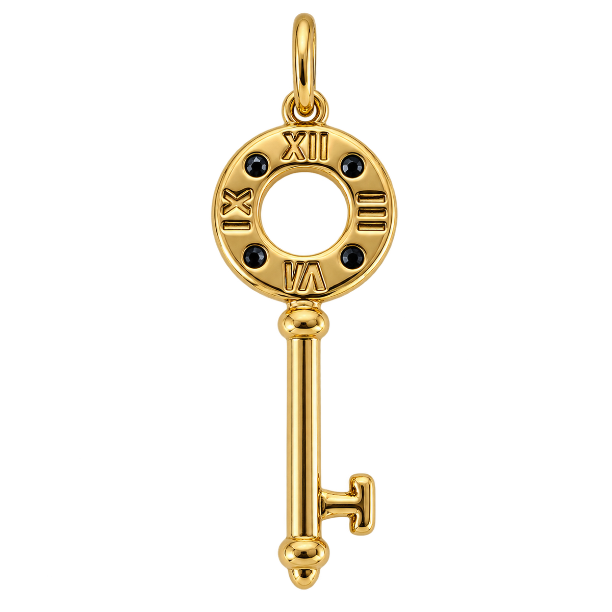 Gold Roman Numeral Key Charm