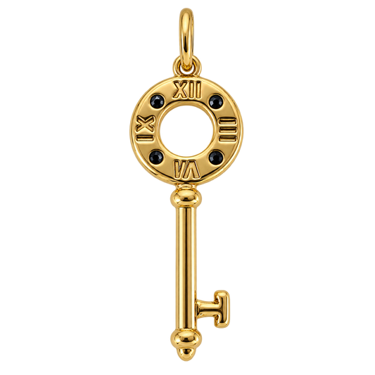 Gold Roman Numeral Key Charm