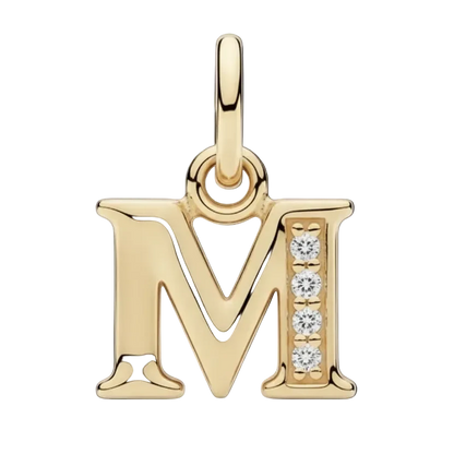 Sparkling Initial Letter Charm