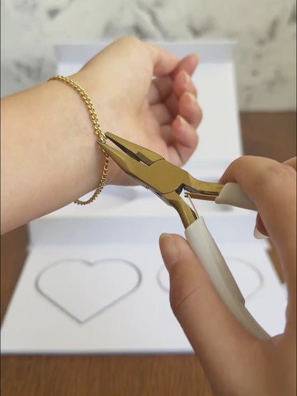 Kit de joyería permanente Forever Link DIY: oro y plata de 18 quilates