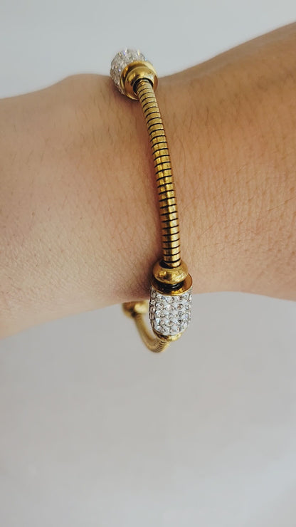 Lumière Crystal Magnetic Bangle Bracelet