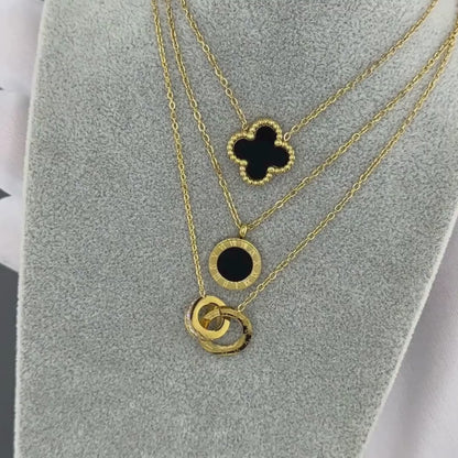 Golden Orbit Pendant Necklace