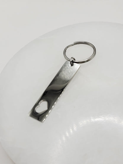 Personalized Mini Heart Keychain