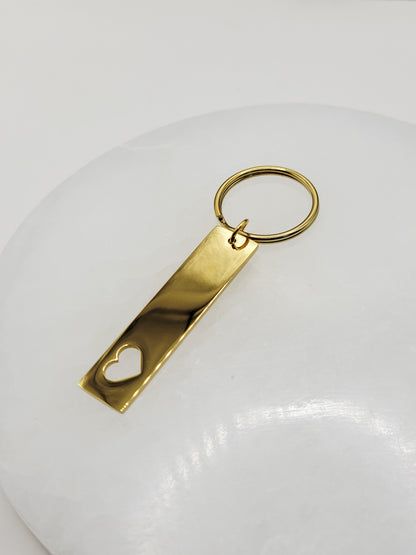 Personalized Mini Heart Keychain