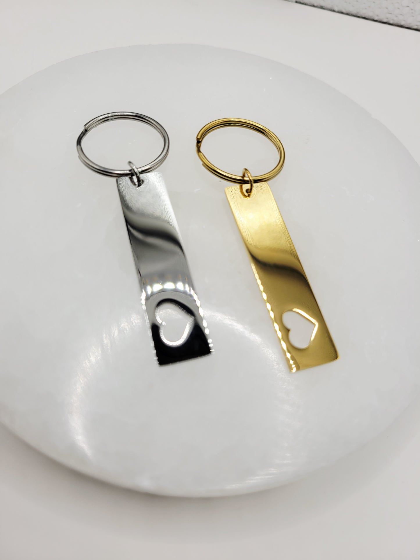 Personalized Mini Heart Keychain